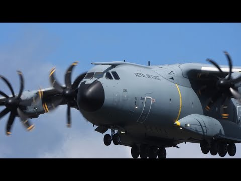 Royal Air Force Airbus A400M Atlas C.1 ZM416    Landing Taxi And takeoff  CYQB Runway 24