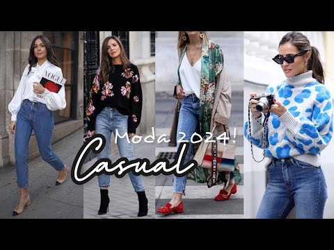 MODA CASUAL 2024 Outfits LOOKS Y COMBINACIONES CASUALES PARA MUJER TENDENCIAS 2024