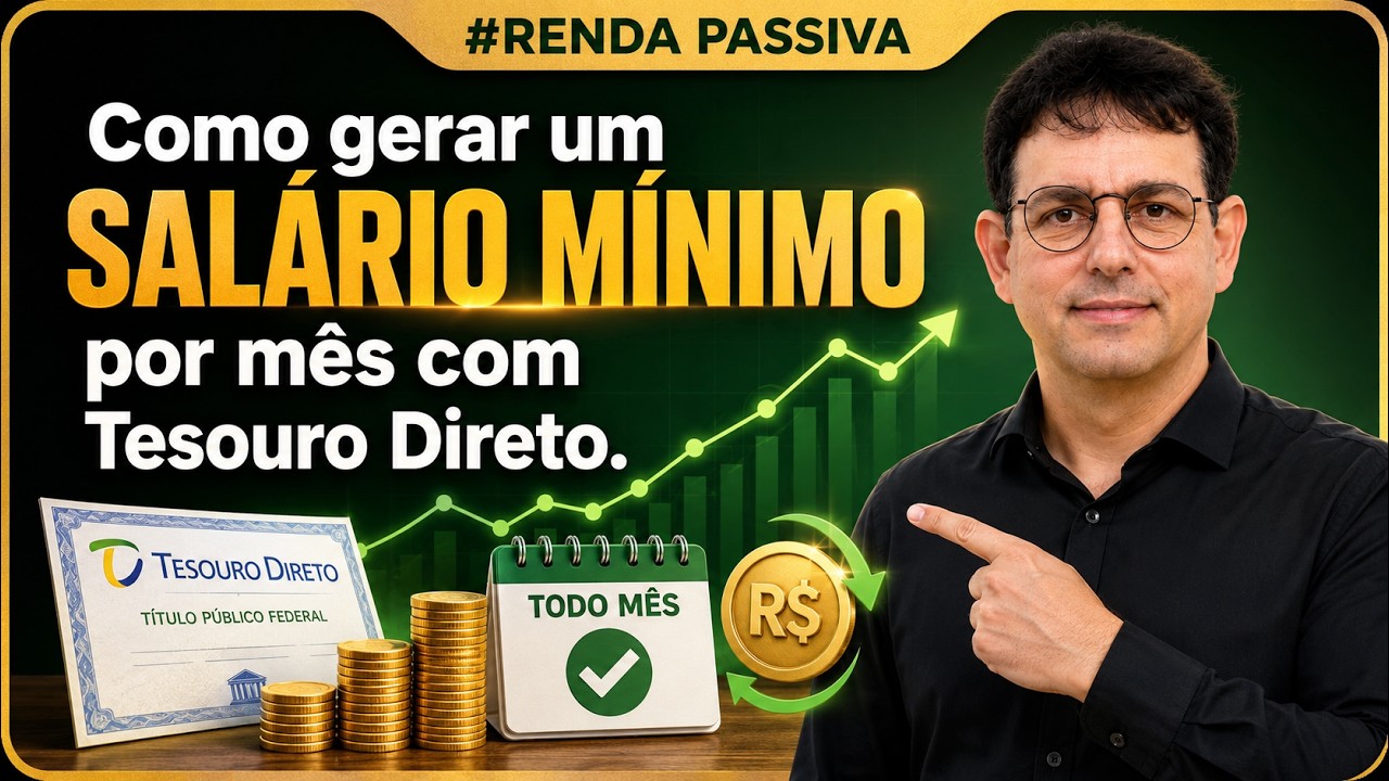 Como gerar um SALÁRIO MÍNIMO por mês com Tesouro Direto