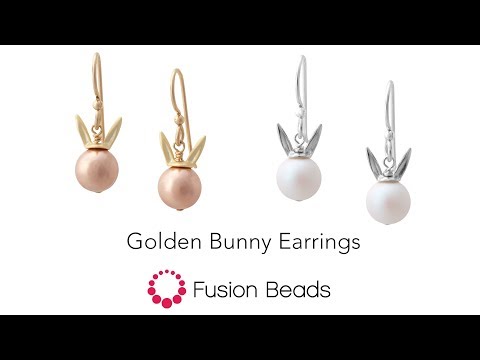 Learn how to create our Golden Bunny Earrings by Fusion Beads