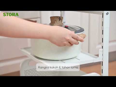 Gambar Stora Rak Troli 4 Tingkat Adjustable - Putih