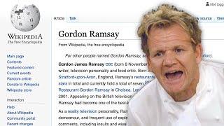 Replacing every 'Ramsay' with an insult on Gordon Ramsay's Wiki page