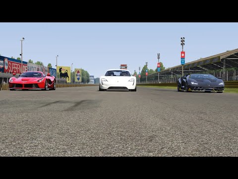 Porsche Mission E vs Lamborghini Centenario vs Ferrari LaFerrari at Monza Full Course