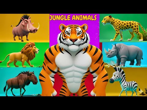 Safari Animal Sounds Song | Nursery Rhyme for Kids - Learn Animal Names and Sounds riya_toons