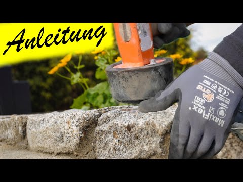 Make your own mowing edge with natural stone step by step