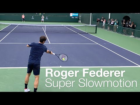 Relaxed Roger Federer & D. Schwartzman Forehand & Backhand Court Level Practice in Slow Motion