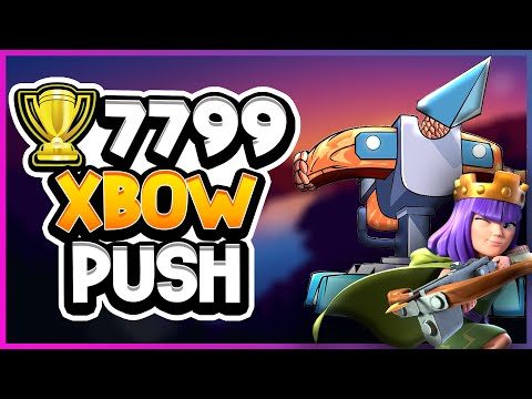 🏆7799 Top 100 Ladder Push with Xbow Queen — Clash Royale