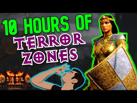 Farming Terror Zones for 10 hours [Drop highlights] Blizzard Sorc | Diablo 2 Resurrected