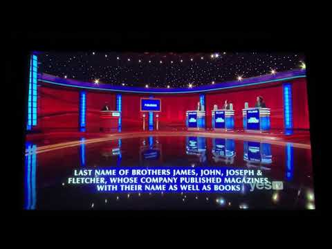Final Jeopardy, “Publishing” - Jonathan Fisher Day 2 (10/12/21)