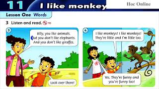 Family and Friends 1 unit 11 I like monkey. Words and story