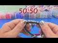 Браслет из резинок 50:50 без станка с помощью вилки Rainbow Loom | русский 