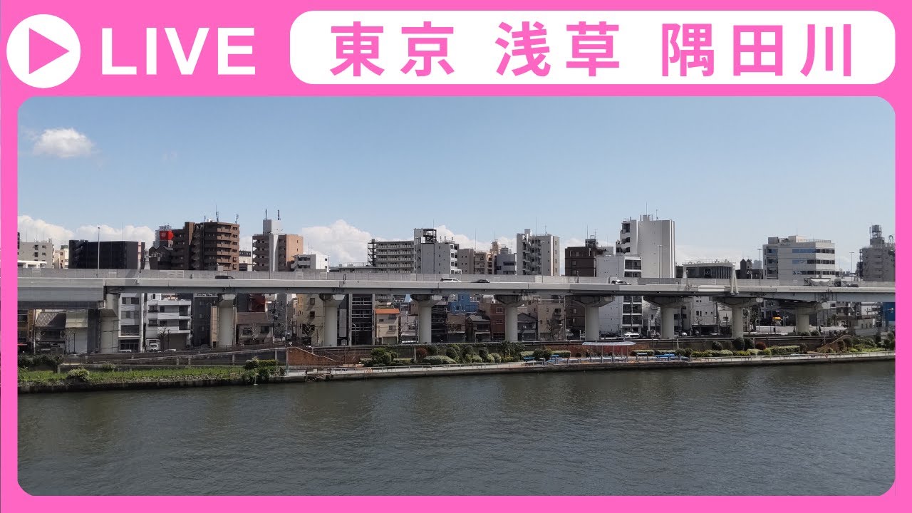 Live webcam view of Sumida River Bridges & Skyline