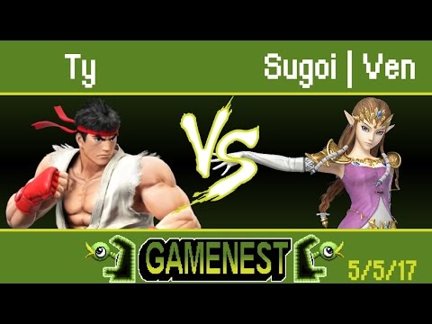 Ty (Ryu) vs Sugoi | Ven (Zelda) - Wii U Losers Semis SIU