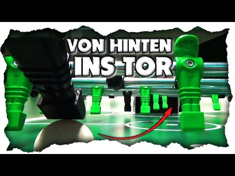 Als Torhüter beim Kickern Tore und Pässe schießen – Pin-Shot-System