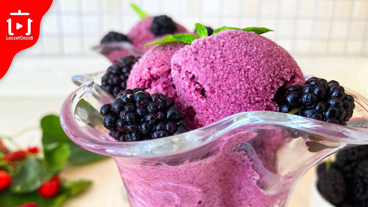 3 Malzemeyle Dondurma Tarifi,  Karadutlu Dondurma  Nasıl Yapılır?