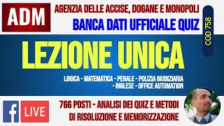 20 minuti di ... ADM ... quiz commentati per Agenzia delle Dogane (766