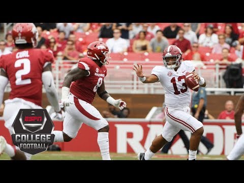 Tua Tagovailoa's 4 TD passes lead Alabama to rout over Arkansas | CFB Highlights