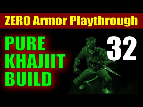 Skyrim PURE KHAJIIT Walkthrough ZERO ARMOR RUN  Part 32, Skyhaven Temple, Hunting an Elder Scroll