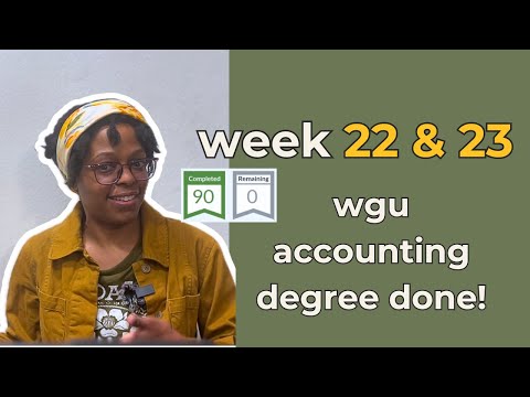 WGU Week 22 & 23 - D215 Auditing and D080 done, degree done! | Accounting Degree Journey