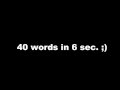 EMINEM SAYS 40 WORDS IN 6 SECONDS ...