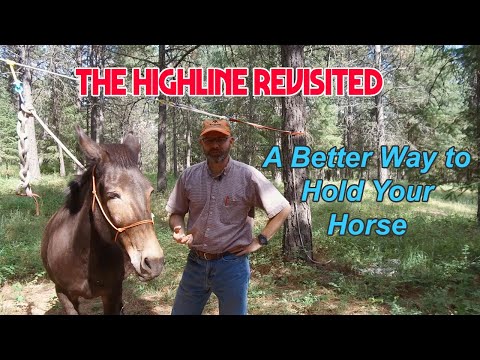 A better way to hold your horse. How to set up a highline for horse camping