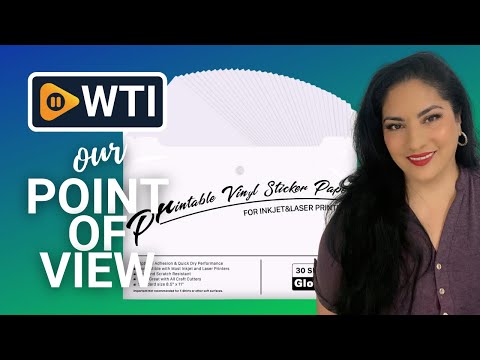 JANDJPACKAGING Printable Vinyl for Inkjet & Laser Printer - 30 Pack Printable Vinyl Sticker Paper Glossy White - Standard Letter Size 8.5""x11"" Glossy White 30Pack - WTI product video review