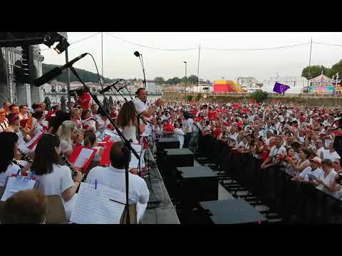 Fêtes de Bayonne 2019 : "la Peña Baiona" par l'Harmonie bayonnaise à l'ouverture