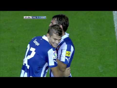 La Liga | Gol de Longo (1-1) en el Valencia CF - RCD Espanyol | 17-11-2012 | J12