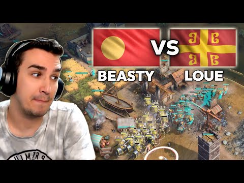 Beasty (Sengoku Daimyo) vs Loue (Macedonian Dynasty) PRO 1v1 in AOE4...