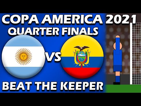 Argentina vs Ecuador ⚽ Beat The Keeper ⚽ Copa America 10 Minute Match Quarter Final