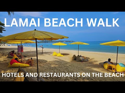Lamai Beach Walk seeing all hotel backyards and pool areas. How busy is it? Koh Samui. Thailand