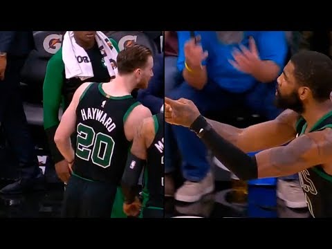 Kyrie Irving Not Happy With Gordon Hayward After Game Ending & Exchanges Words With Him !