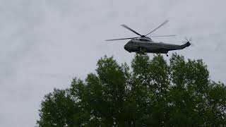 AUDIO: DC Police helicopter has to clear the way for Marine One