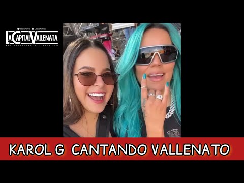 Karol G cantando vallenato con el acordeón de Maria Silena Ovalle
