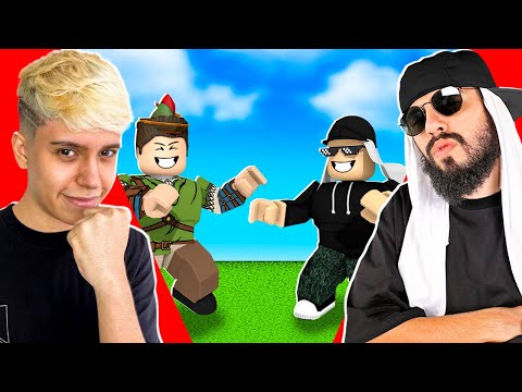 JOGANDO E RIMANDO DESAFIO LUCKY BLOCK COM MUSSOUMANO NO MINECRAFT