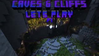 Caves and cliffs lets play p1