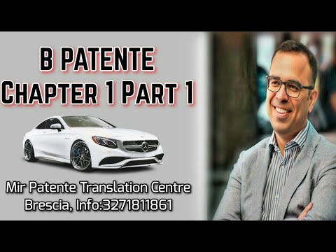 B Patente (Driving Licence) Chapter 1 Part 1