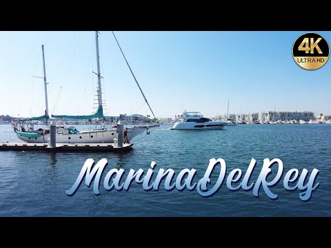 Marina Del Rey, California : Watching Boats & Watercraft at the Marina : 4k