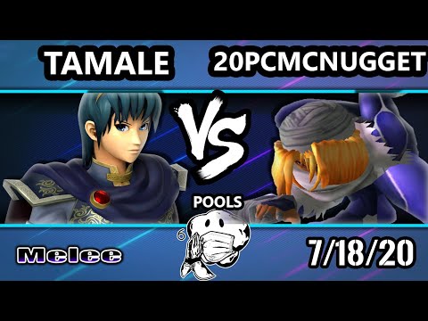 GOML 2020 SSBM - Tamale (Marth) Vs. 20PcMcnugget (Sheik, Jigglypuff) Melee Pools