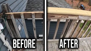 How to Replace Missing Deck Railing Section | Reuse, Reduce, Recycle!