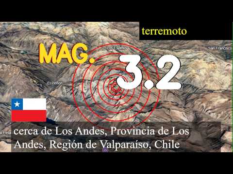 😱🚨  Terremoto cerca de Los Andes, Provincia de Los Andes, Región de Valparaíso, Chile actualizacione