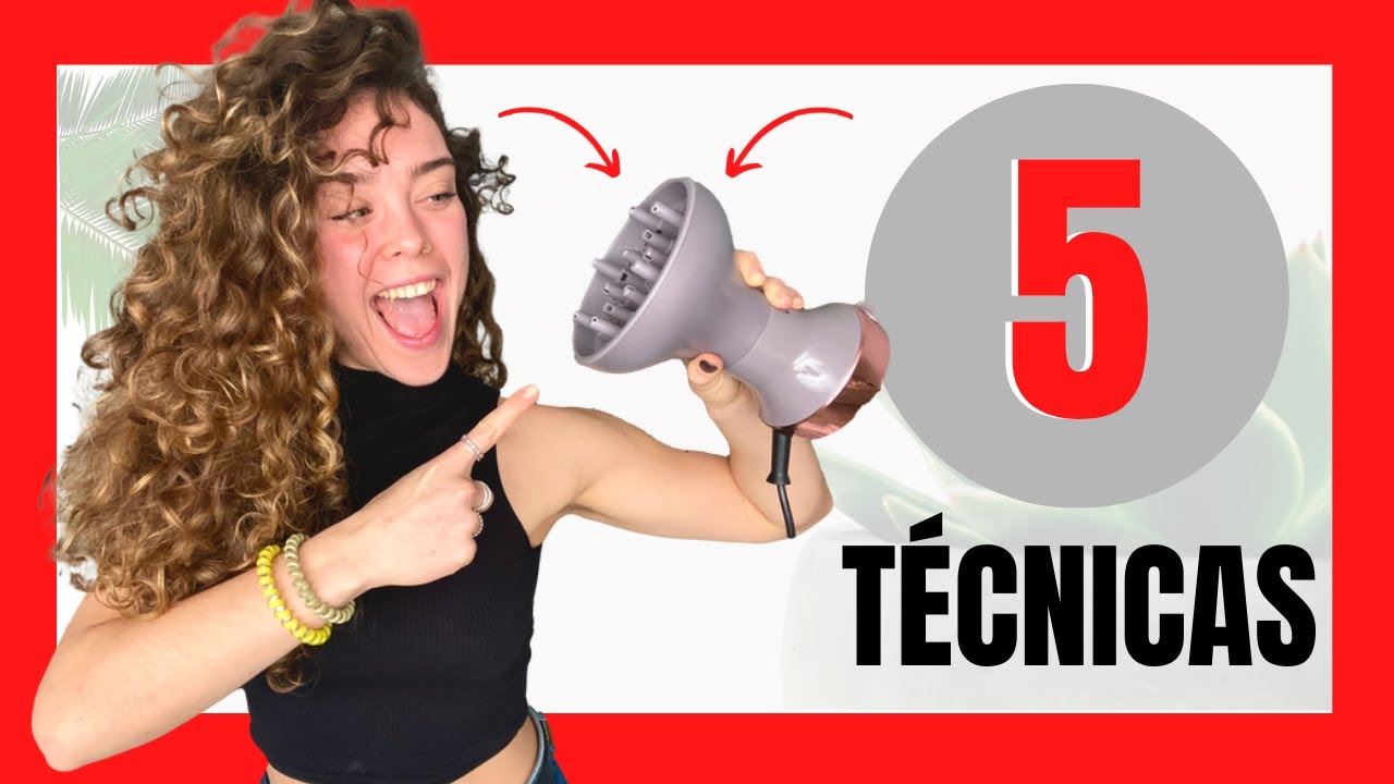 ¿Cómo secar el pelo RIZADO con DIFUSOR ➤En tan solo 5 PASOS!!