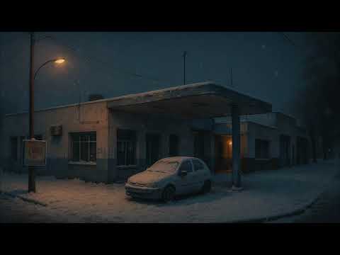 Snowfall Lo-fi at an Abandoned Gas Station ⛽❄️ | 15 Min Chill Loop for Deep Focus