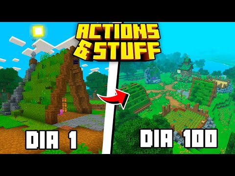 I Survived 100 Days No Actions and Stuff in Minecraft Bedrock