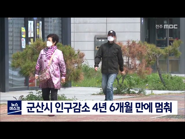 군산시 인구 4년만에 증가세