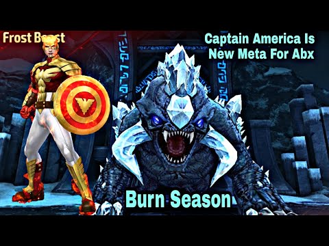 Captain America Enter The Phoenix Uniform Abx Gameplay Showcase On Burn Season - Marvel Future Fight