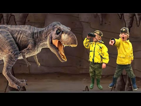 A Jurassic Adventure: A T-Rex Hunt! 🦖 | Dinosaur Videos with Sky and Finn