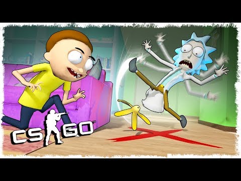 ТРОЛЛЬ МОРТИ vs РИК МАНЬЯК В CS:GO!!!