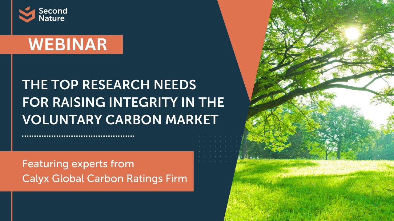WEBINAR: Top Research Needs for Raising Integrity in the Voluntary Carbon Market