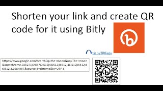 Shorten and create QR code for your long URL link using Bitly: video 8